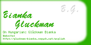 bianka gluckman business card